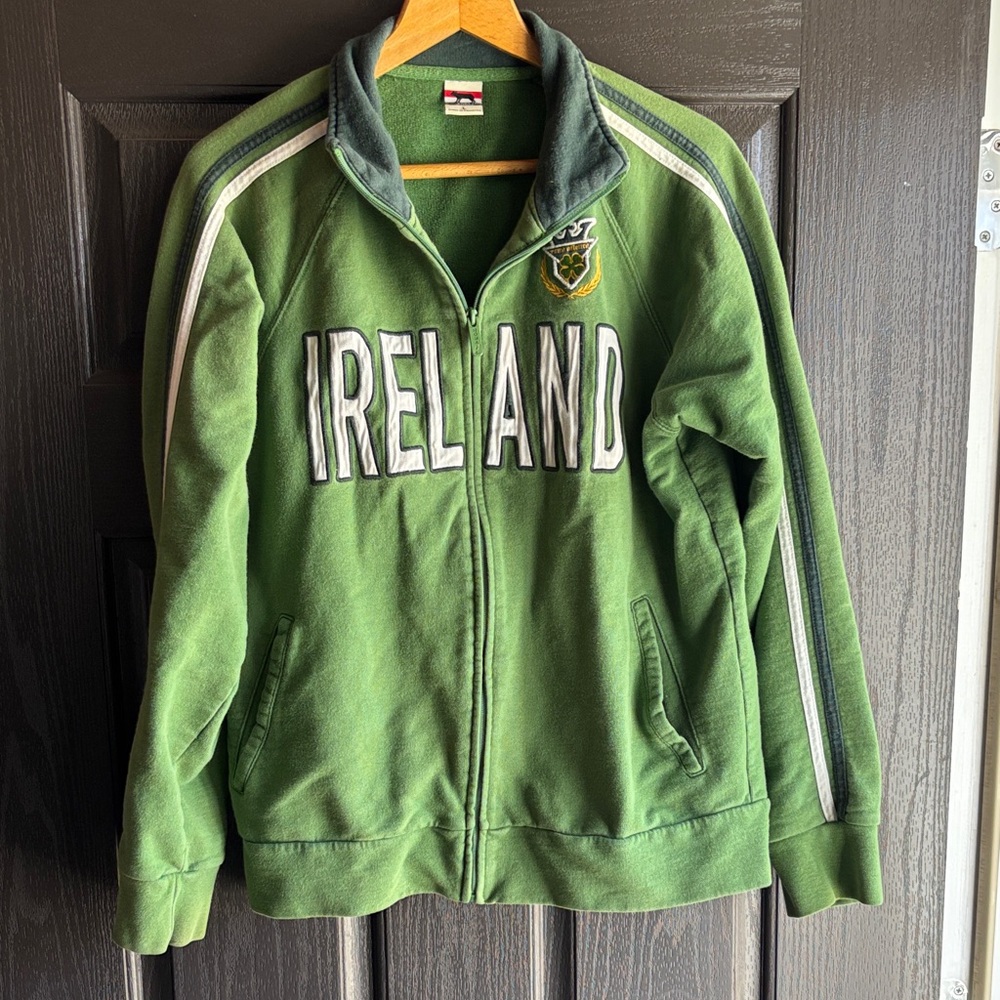 Roma Athletica Large Ireland Fill Zip Jacket Green Crest Logo L